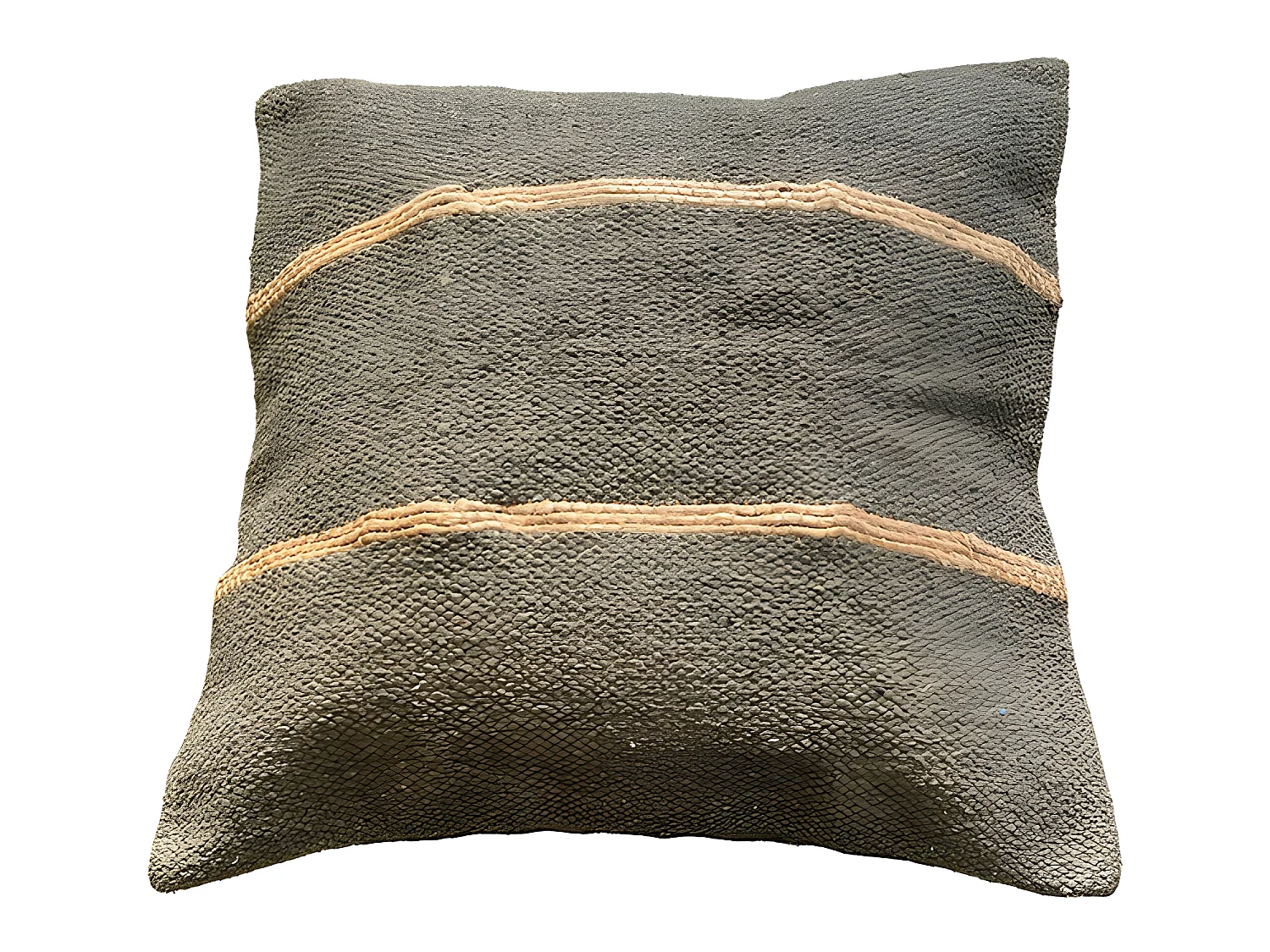 Housse de Coussin en Coton et Jute Tasunka 45x45 Vert