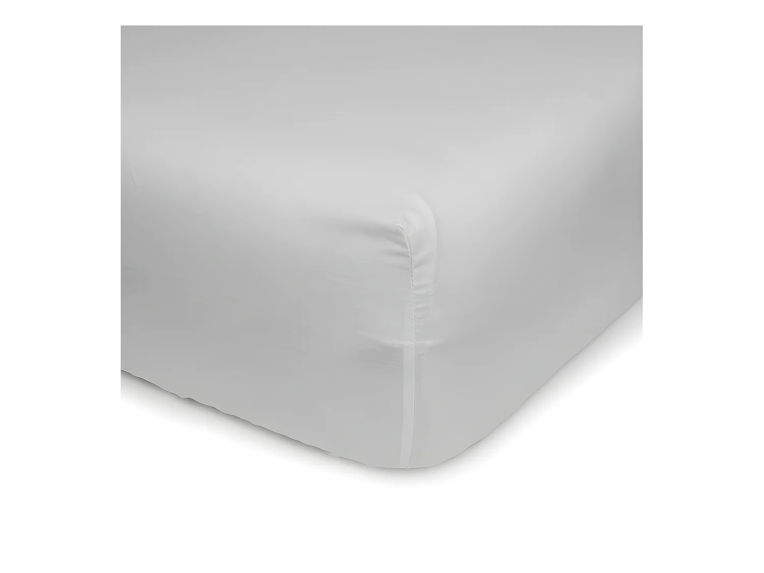 Drap-housse 100% coton. Dans des couleurs unies. 80x200cm Argent