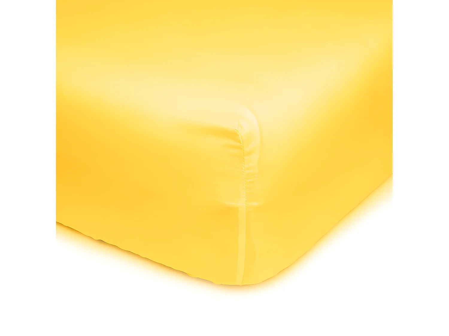Drap-housse 100% coton. Dans des couleurs unies. 135x200cm Moutarde