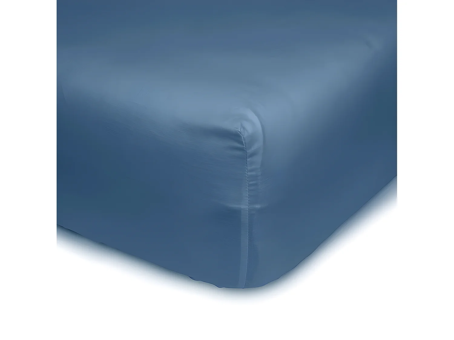 Drap-housse 100% coton. Dans des couleurs unies. 105x200cm Cobalt