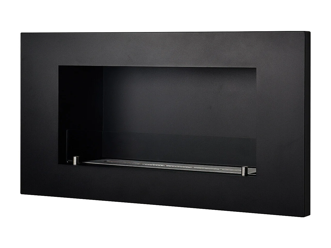 Biochimenea de Pared Empotrable Kekai Tambora 100x19x50 cm Quemador de Acero Inoxidable, Vidrio Templado y Accesorio Apagallamas