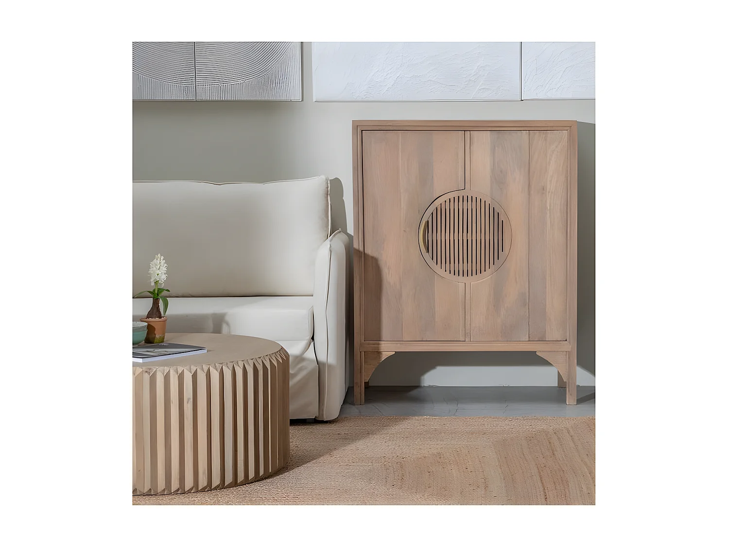 Meuble d'entrée 2 portes Bois - GOBE