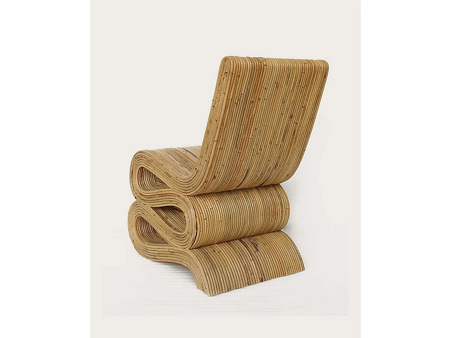 Diu - Fauteuil design en rotin tressé