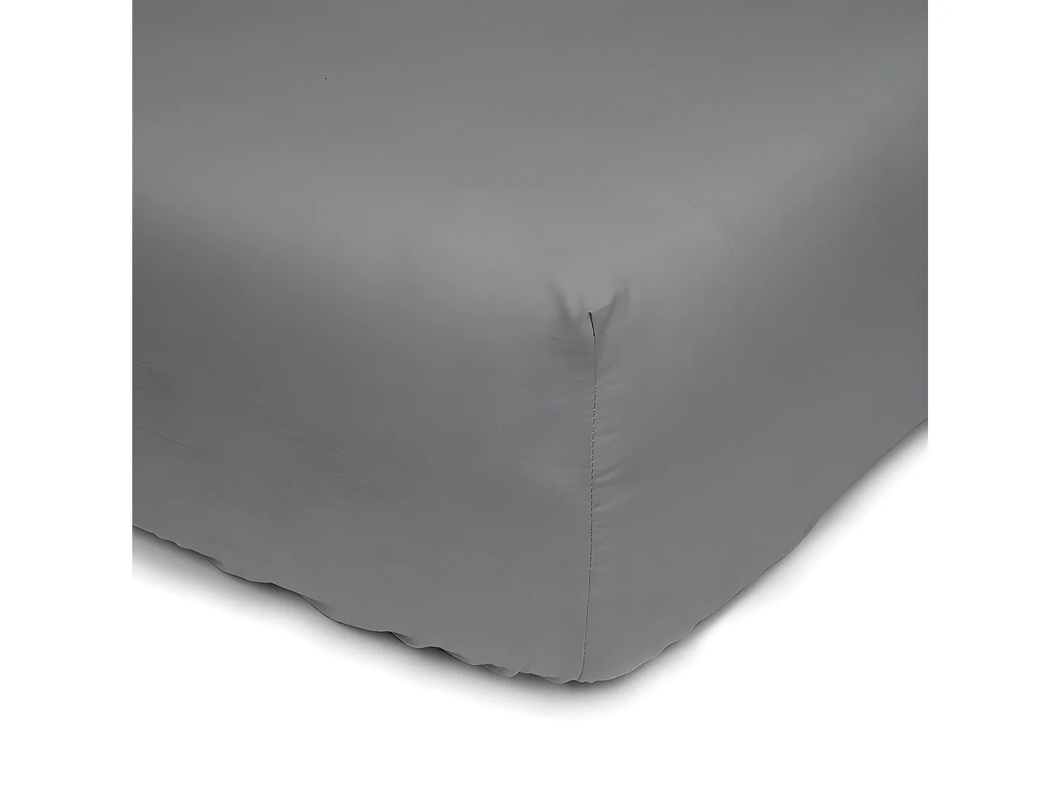 Drap-housse 100% coton. Dans des couleurs unies. 80x200cm Gris