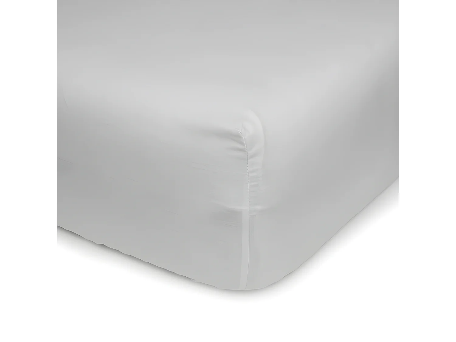 Drap-housse 100% coton. Dans des couleurs unies. 120x200cm Argent