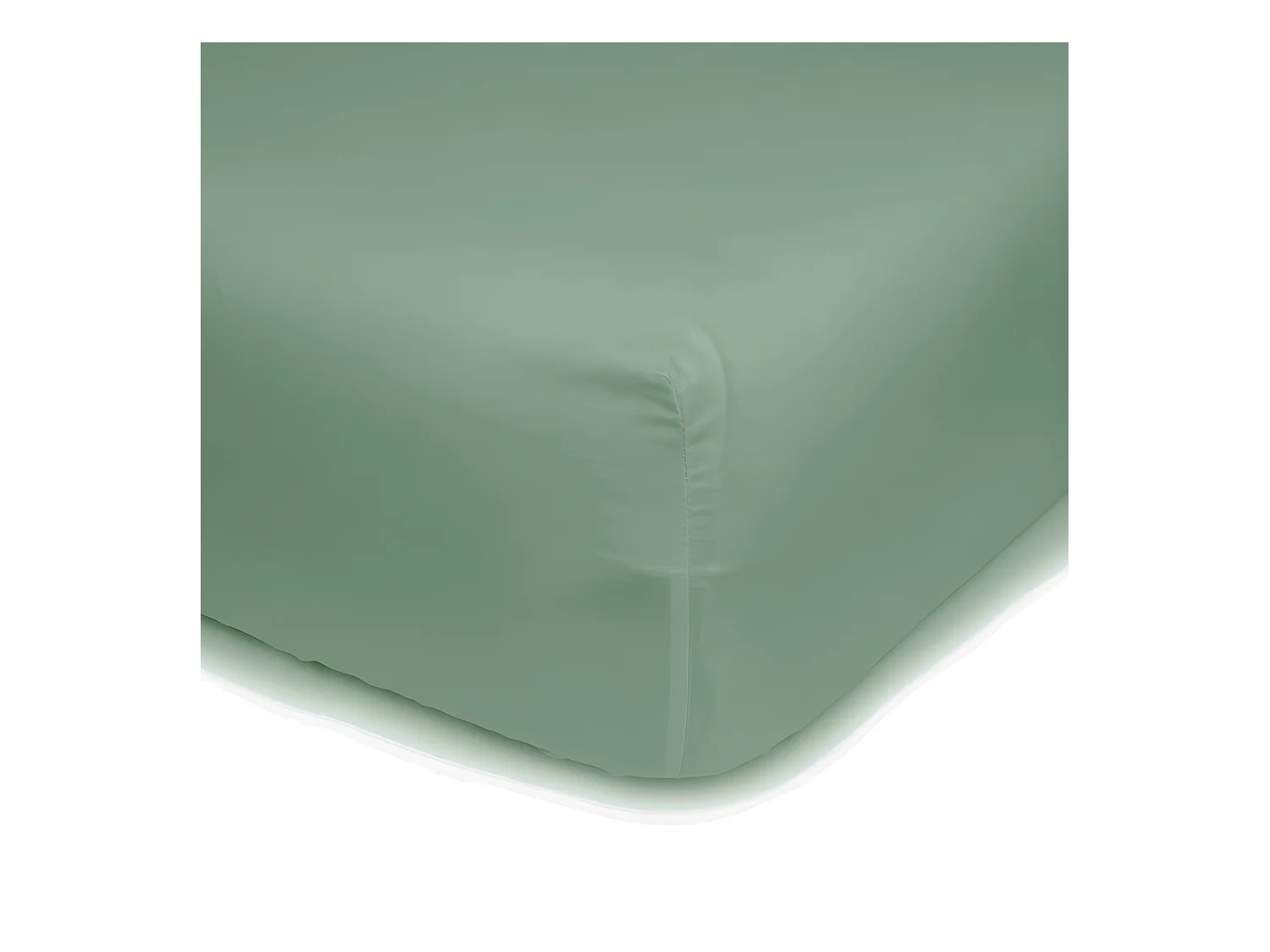 Drap housse 50% polyester - 50% coton. Dans des couleurs unies. 135x200cm Menthe