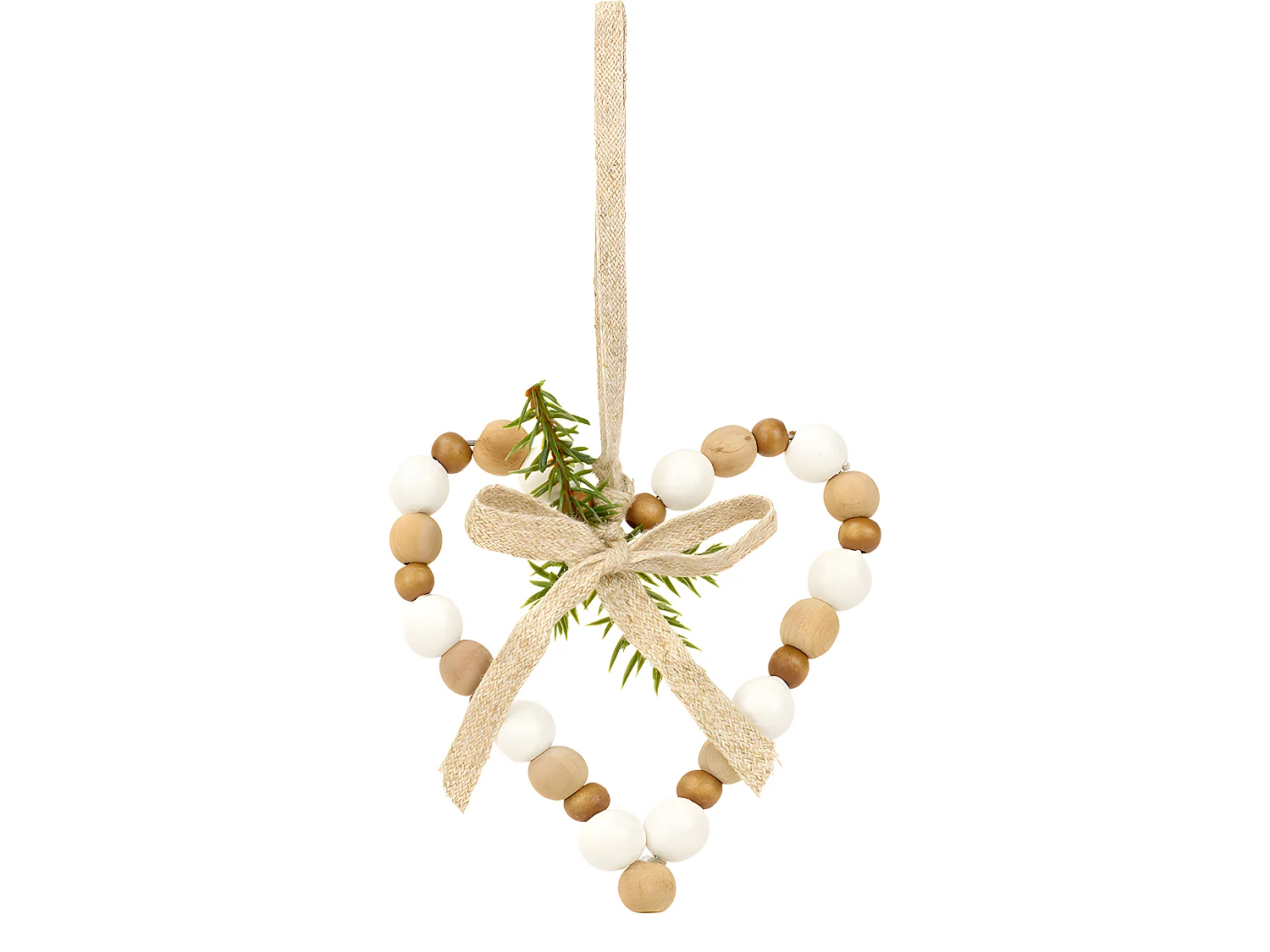 Suspension Coeur en Bois