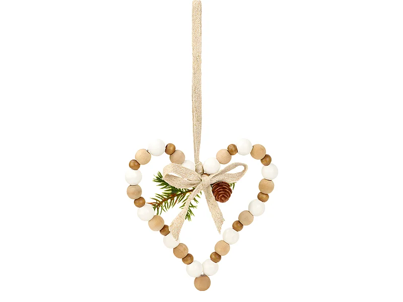 Suspension Coeur en Bois