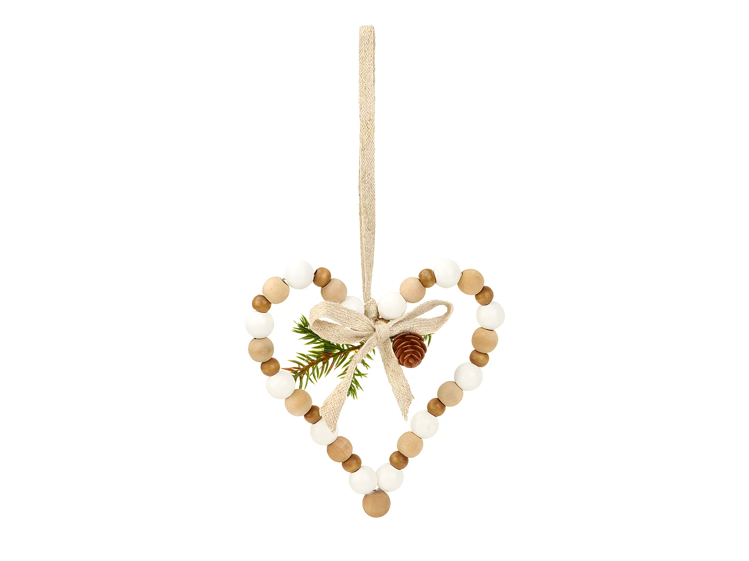 Suspension Coeur en Bois