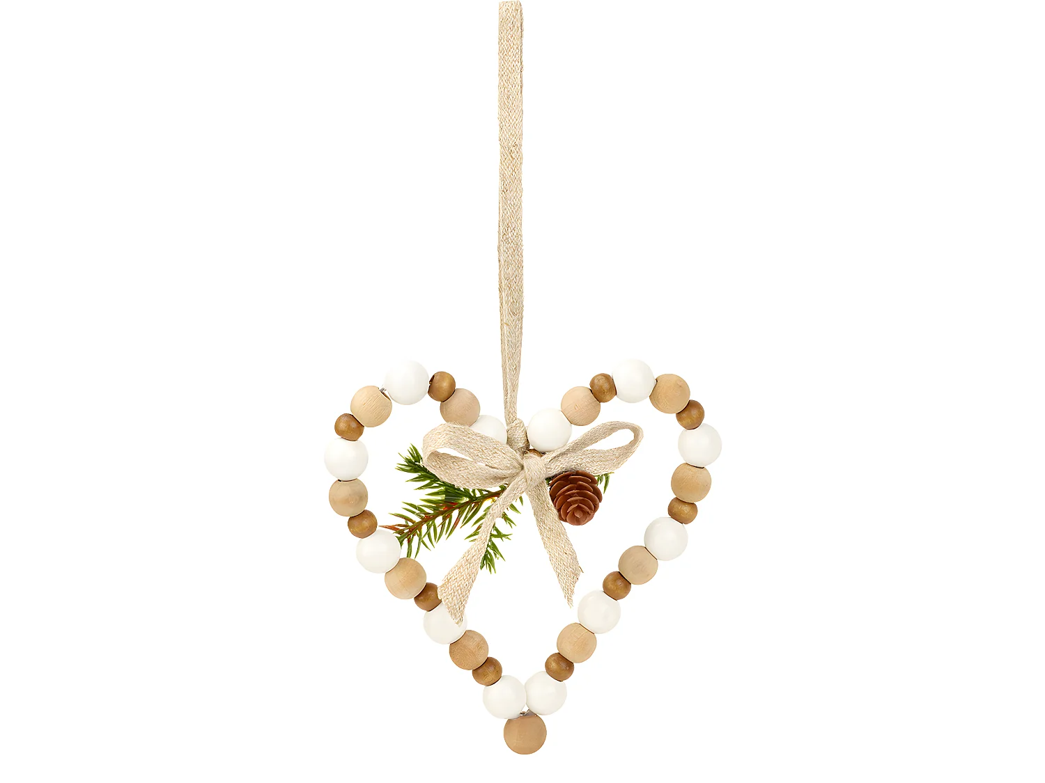 Suspension Coeur en Bois