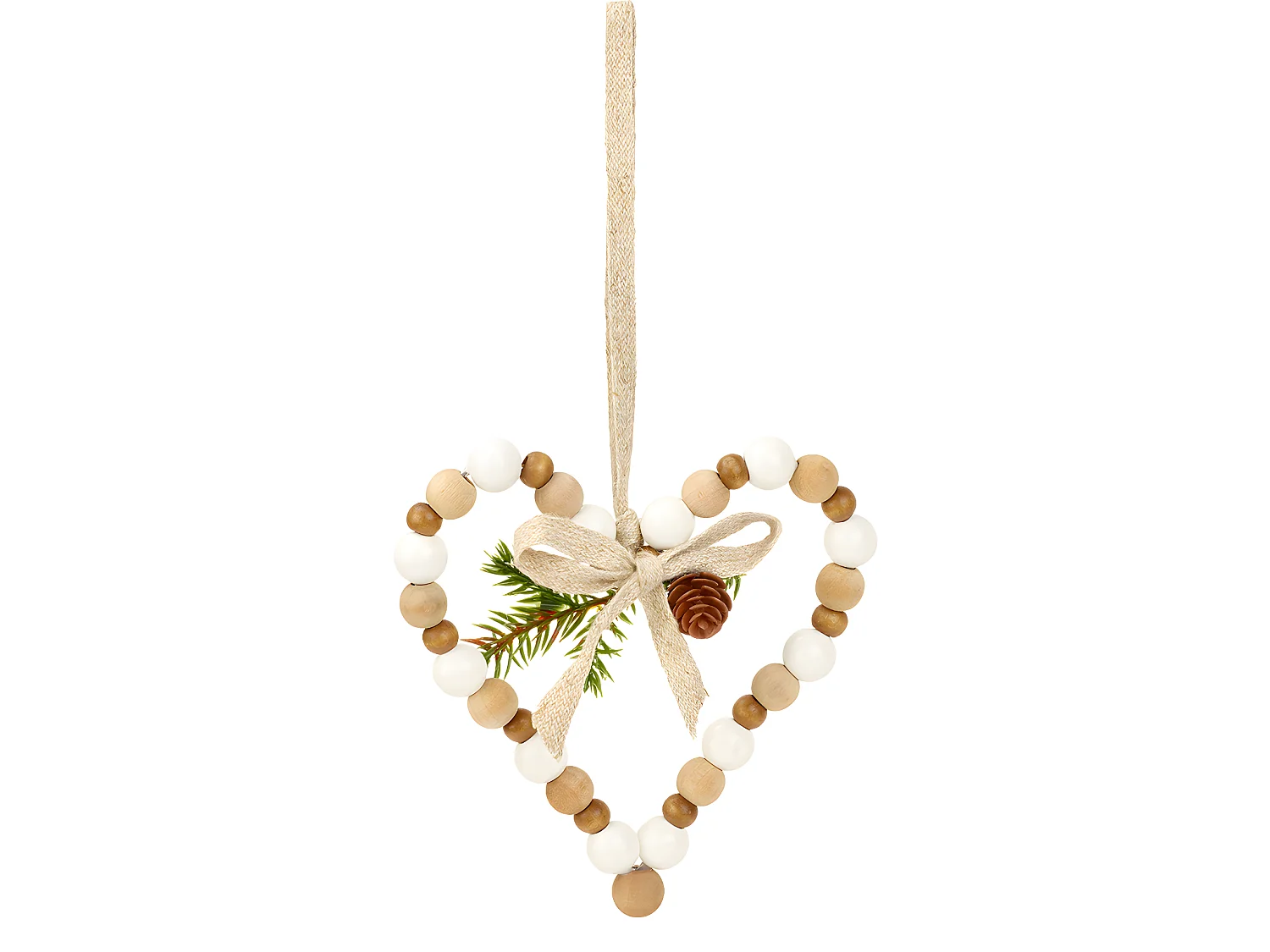 Suspension Coeur en Bois