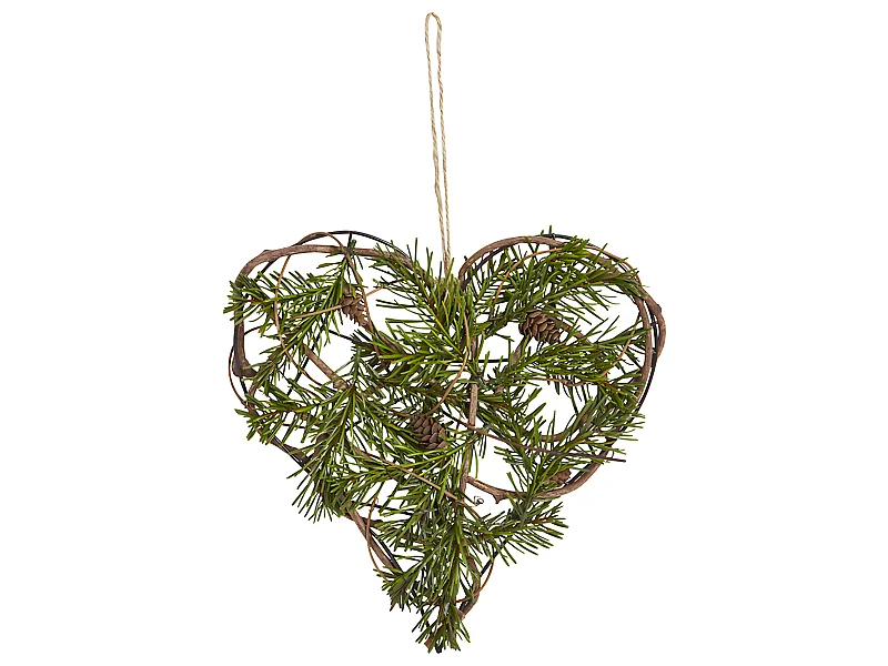 Suspension de Noël Coeur en Pin
