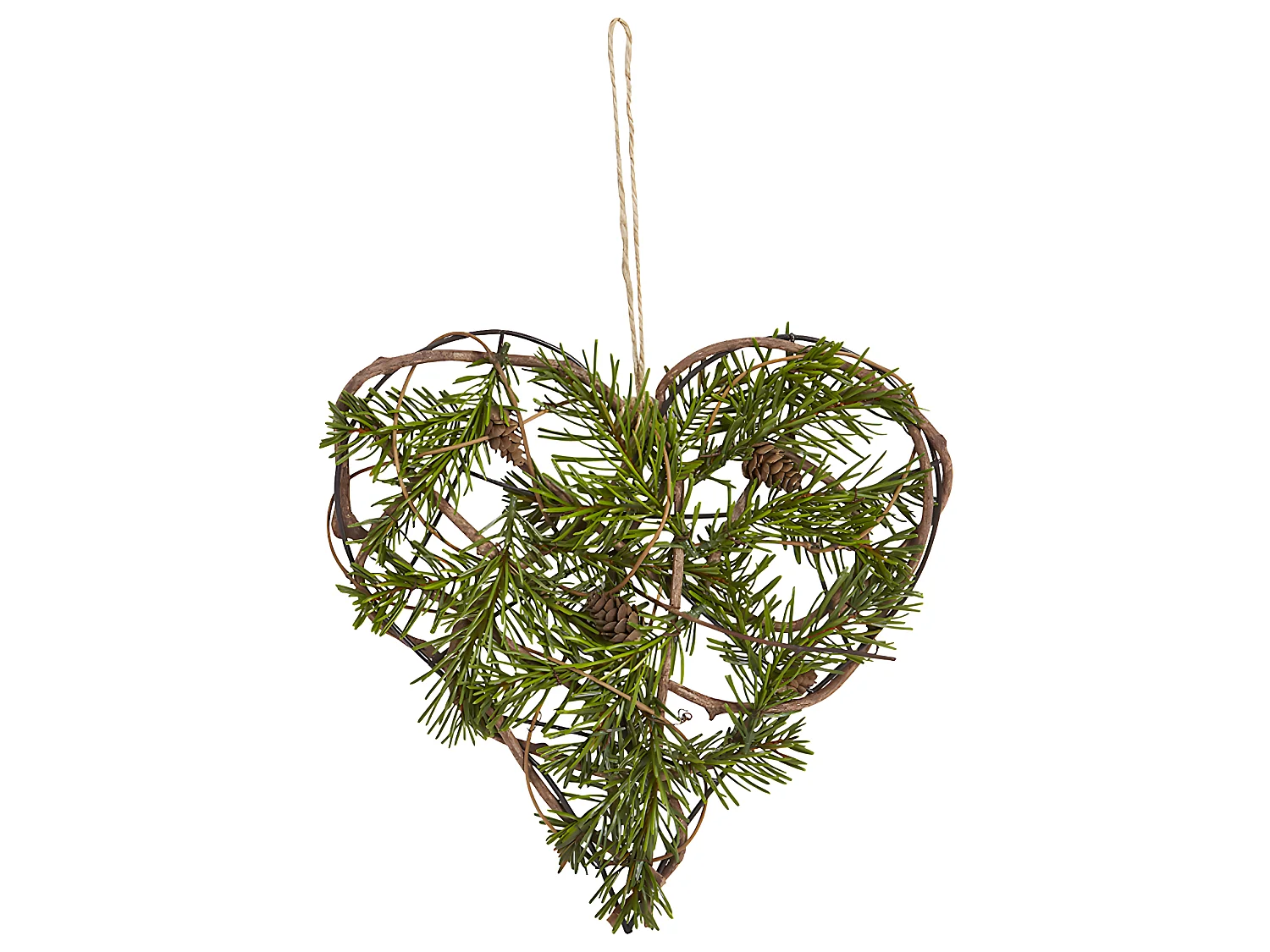 Suspension de Noël Coeur en Pin
