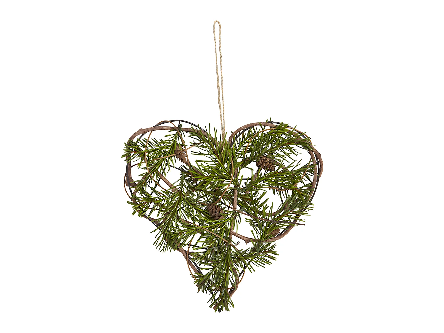 Suspension de Noël Coeur en Pin