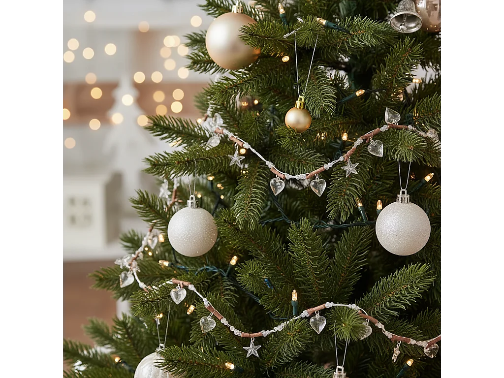 Guirlande de Coeurs et d'Étoiles Noël - Transparent