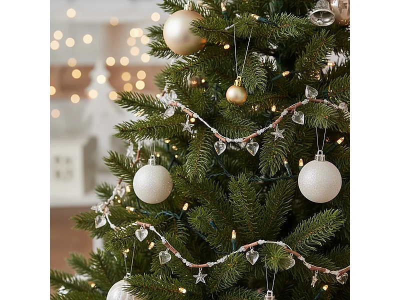 Guirlande de Coeurs et d'Étoiles Noël - Transparent