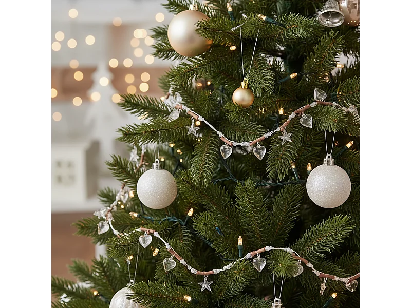 Guirlande de Coeurs et d'Étoiles Noël - Transparent