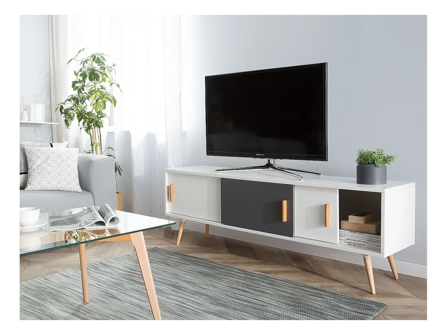 Szafka RTV INDIANA Biały