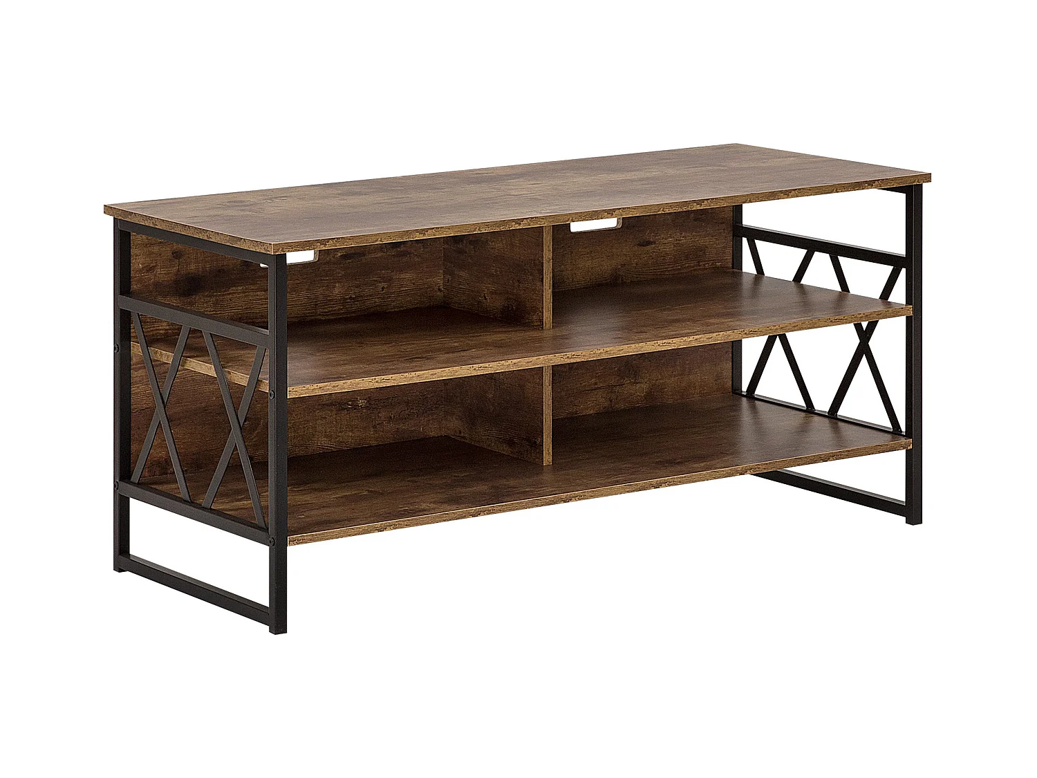 Meuble TV CARLISLE Marron foncé