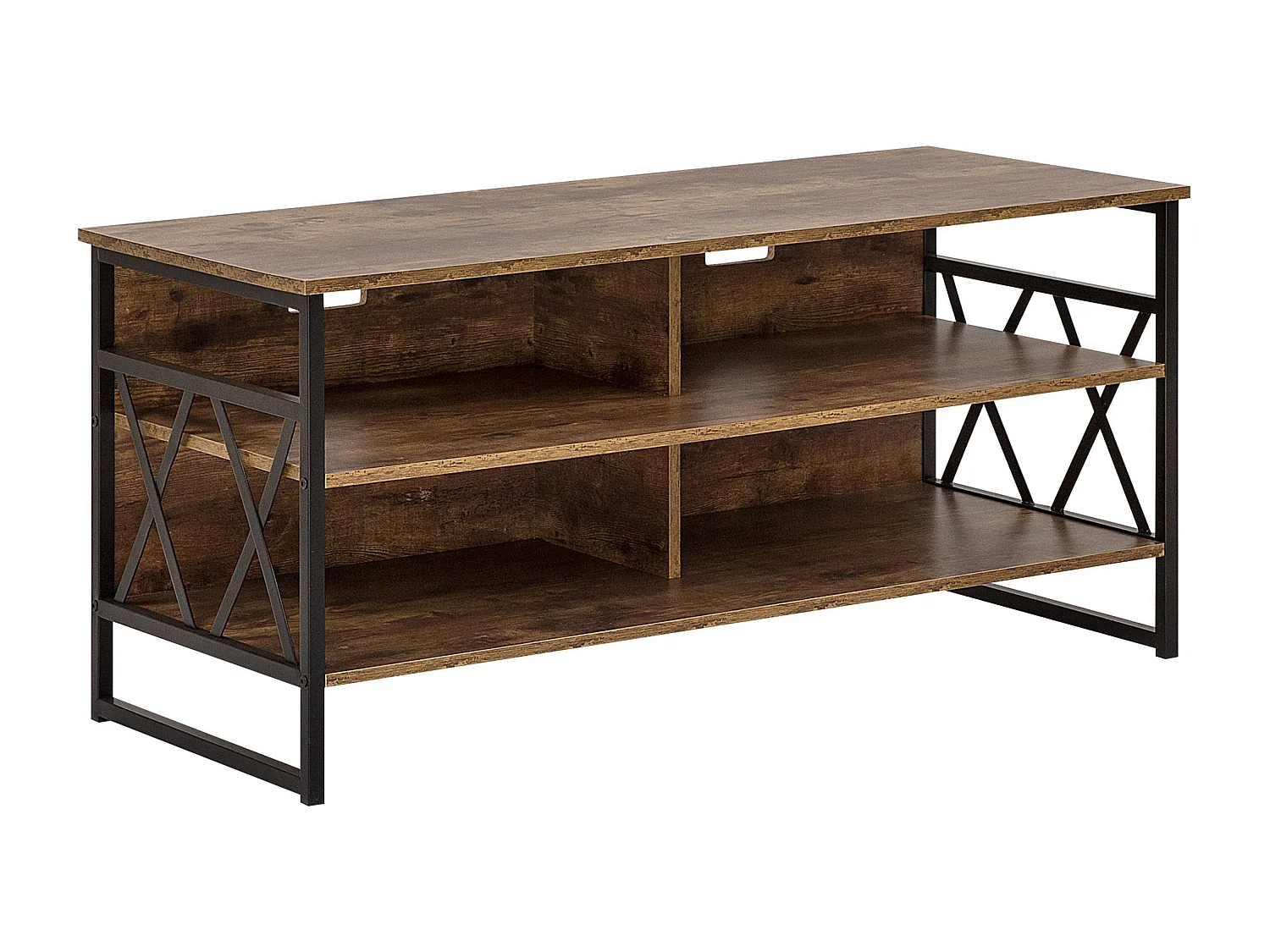 Meuble TV CARLISLE Marron foncé