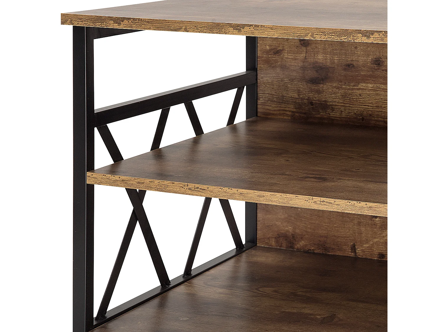 Meuble TV CARLISLE Marron foncé