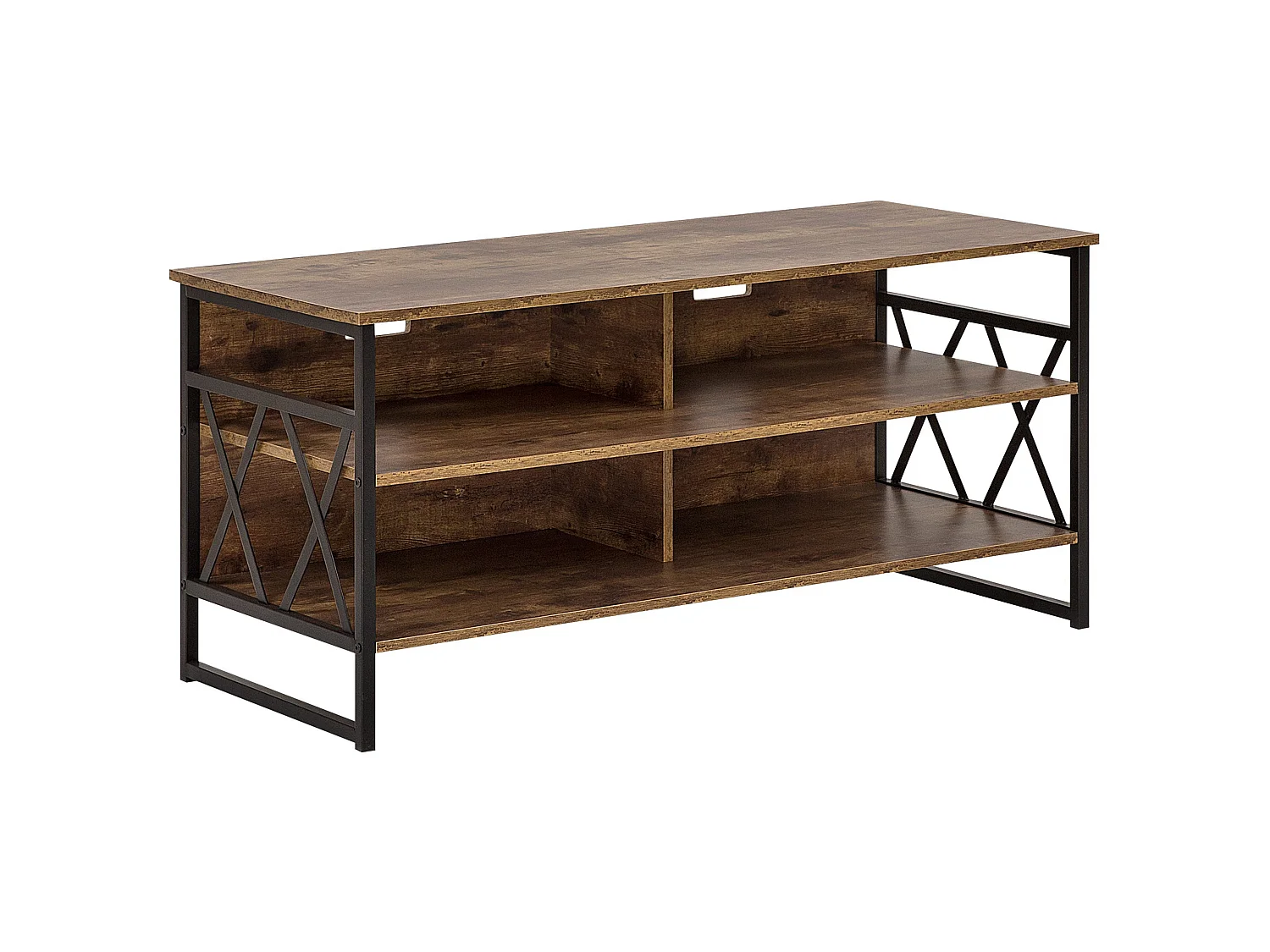 Meuble TV CARLISLE Marron foncé