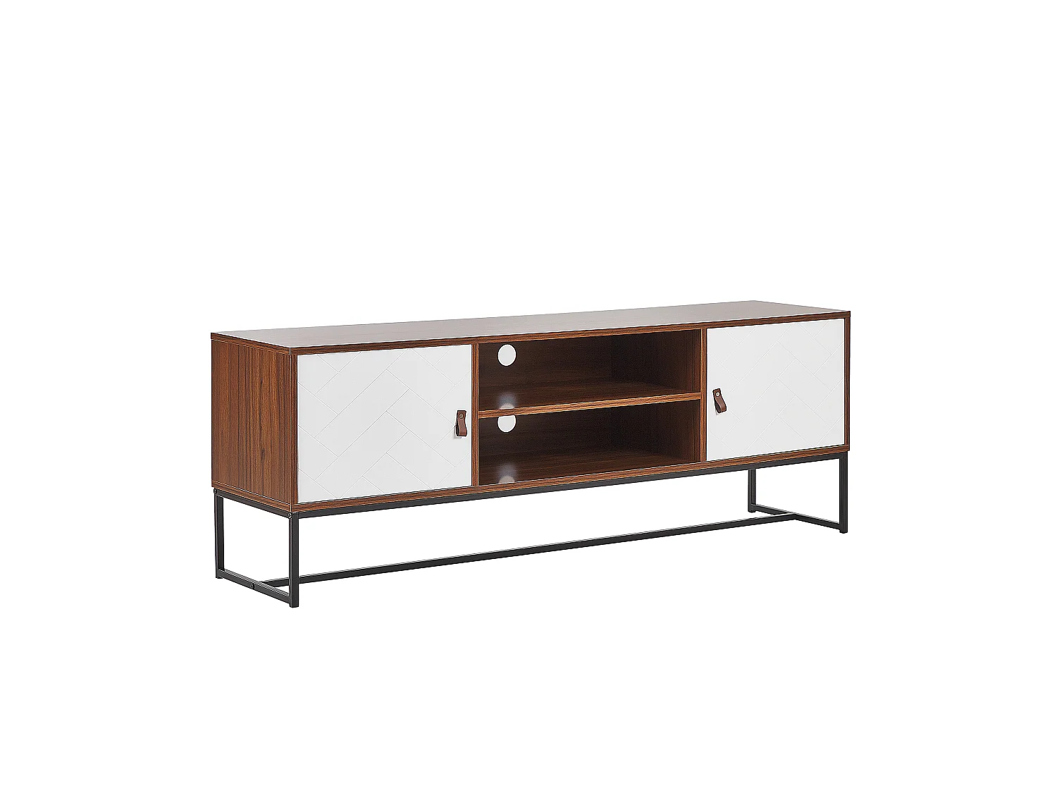 TV-meubel NUEVA Donkerbruin/wit