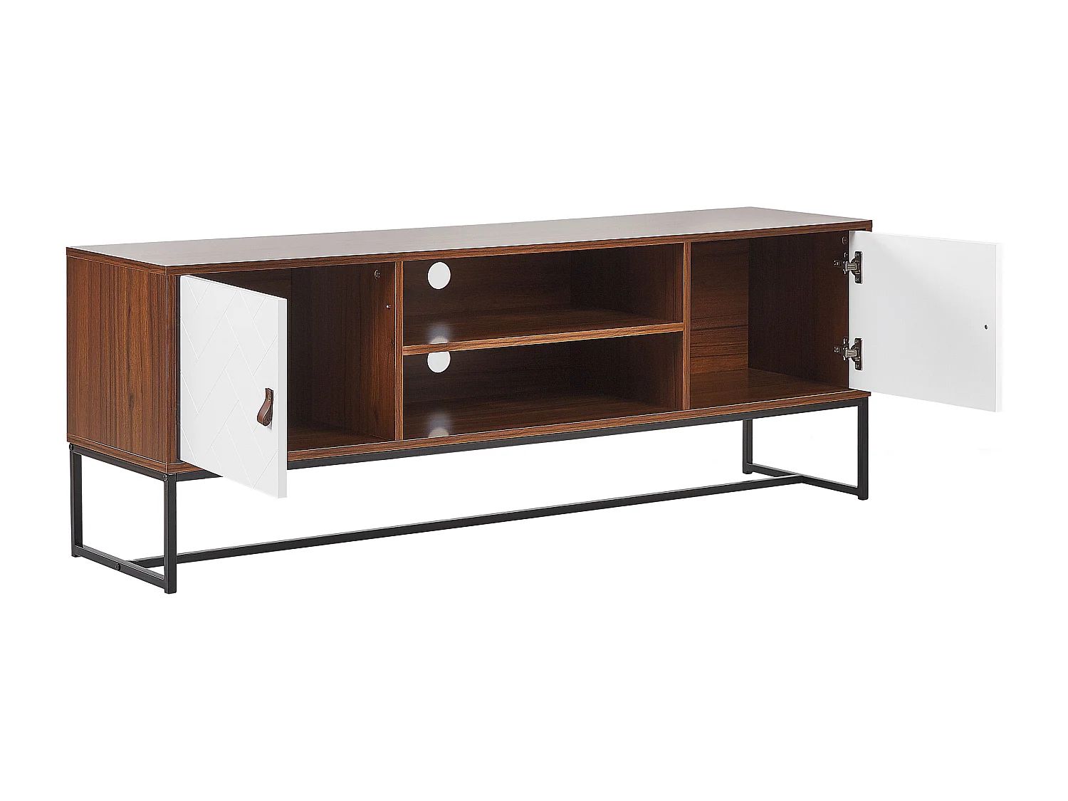 TV-meubel NUEVA Donkerbruin/wit