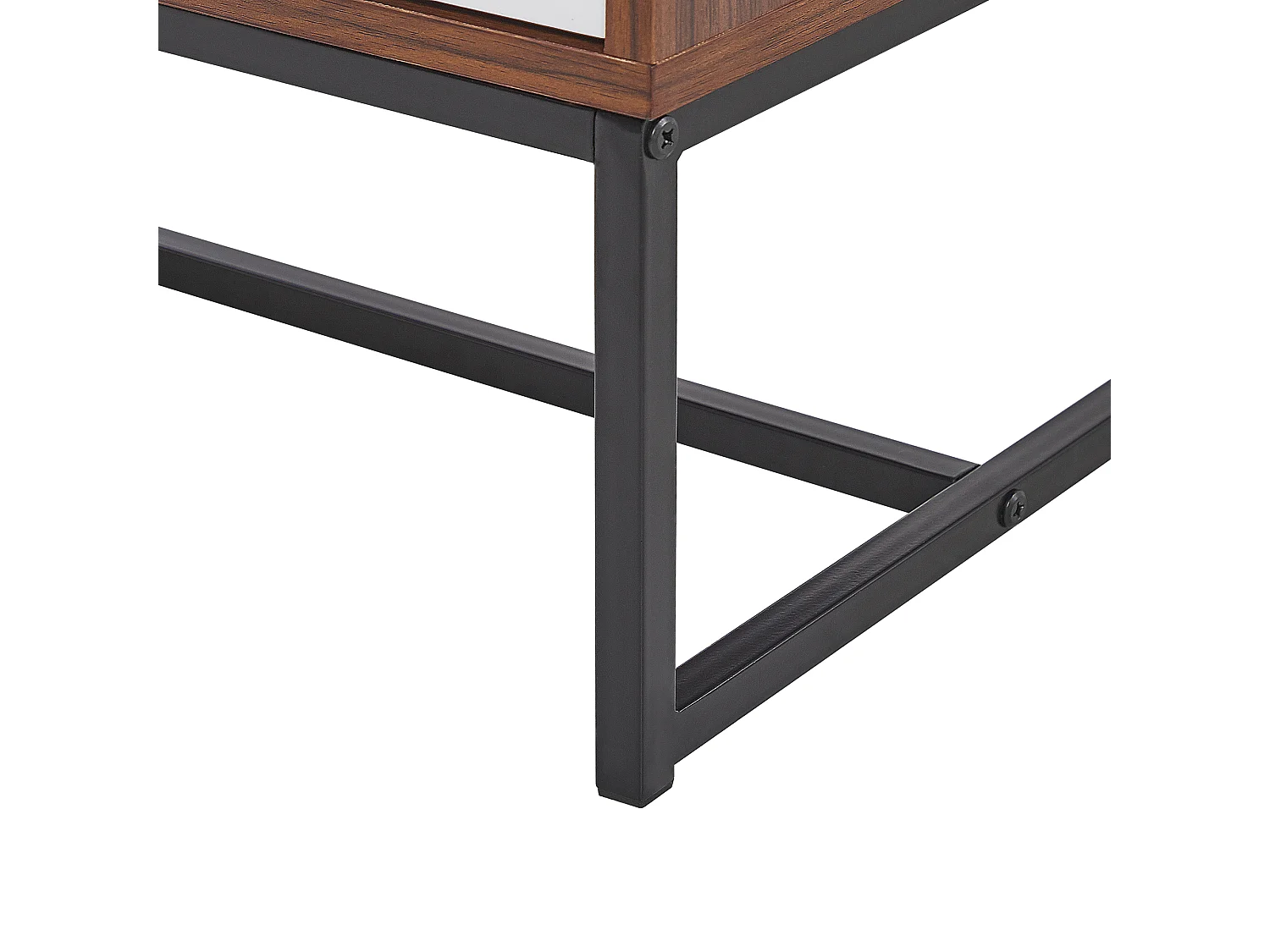 TV-meubel NUEVA Donkerbruin/wit