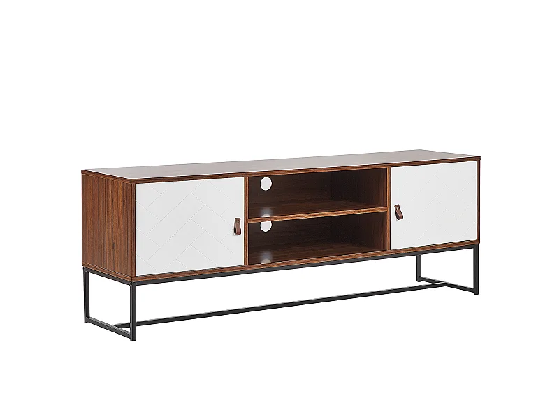 TV-meubel NUEVA Donkerbruin/wit