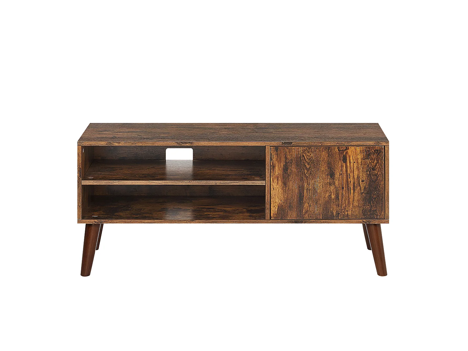 Meuble TV effet bois foncé VANLER