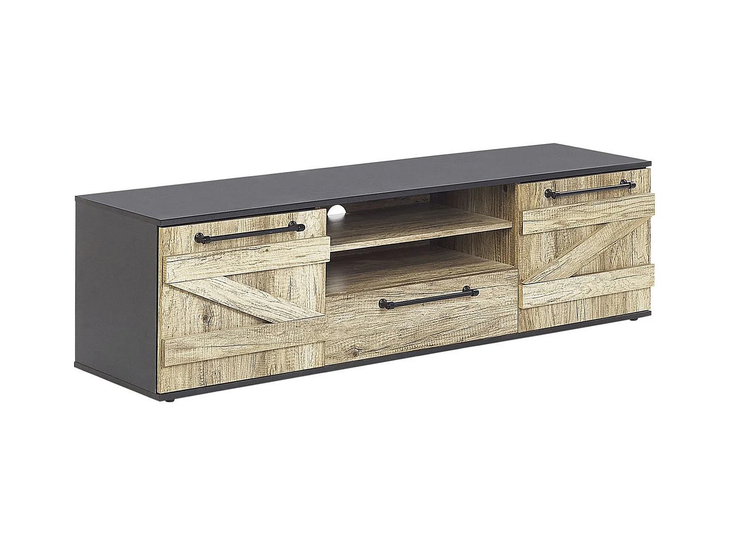 Meuble TV SALTER Marron/noir