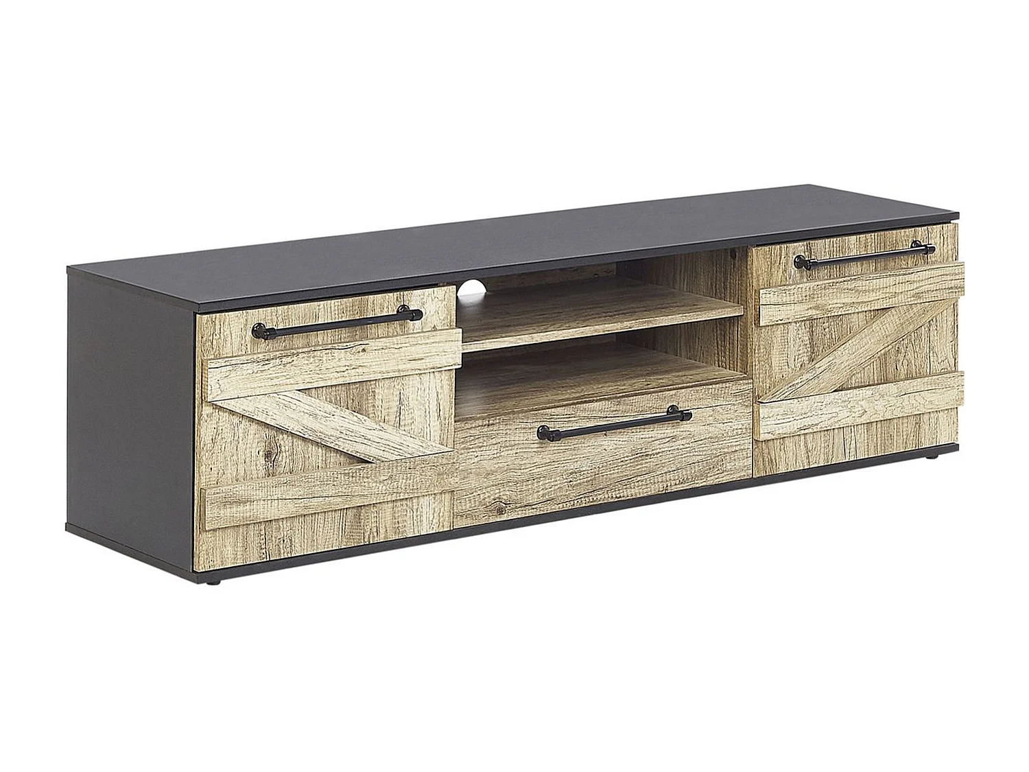 Meuble TV SALTER Marron/noir