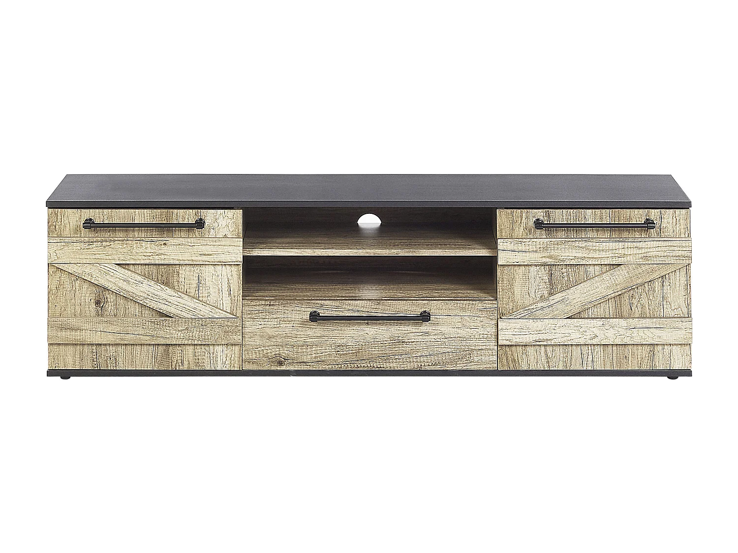 Meuble TV SALTER Marron/noir