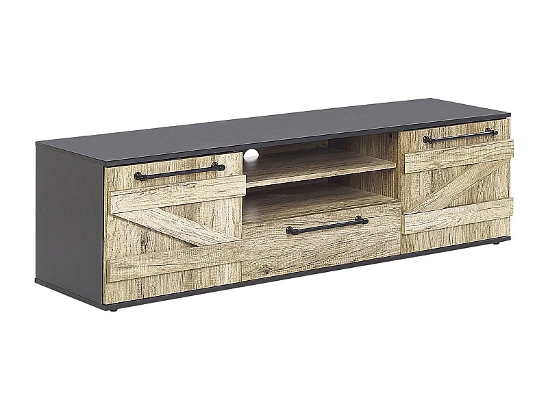 Meuble TV SALTER Marron/noir