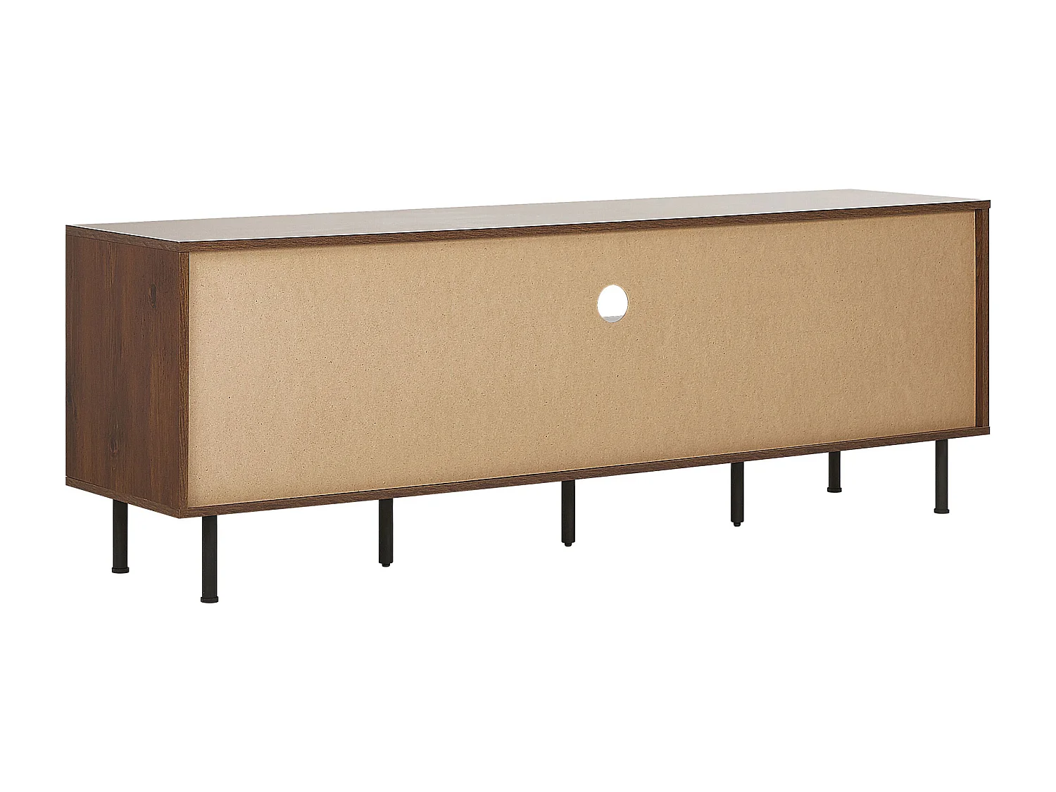 Meuble TV PALMER Marron foncé/gris