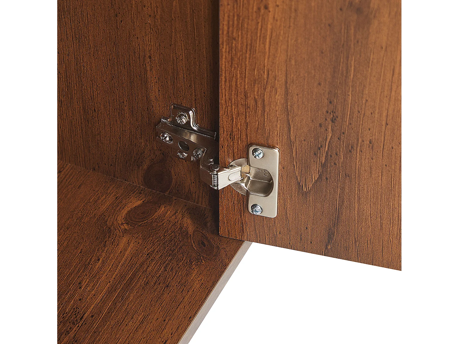 Meuble TV PALMER Marron foncé/gris