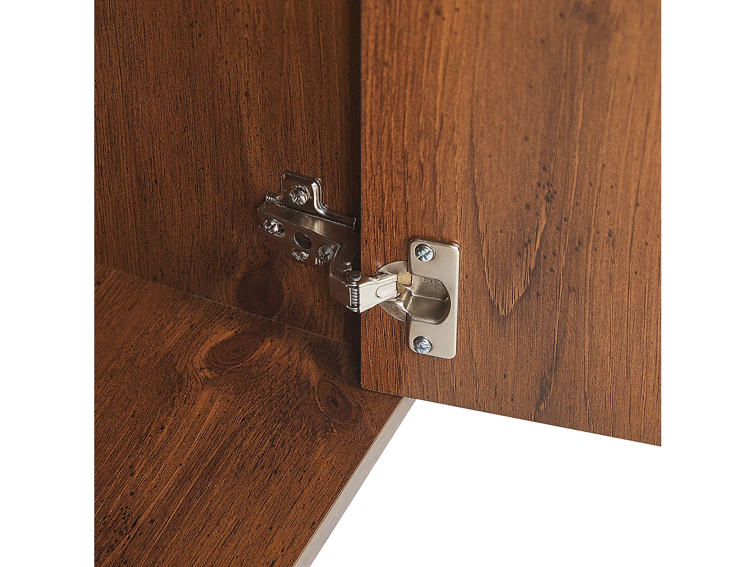 Meuble TV PALMER Marron foncé/gris