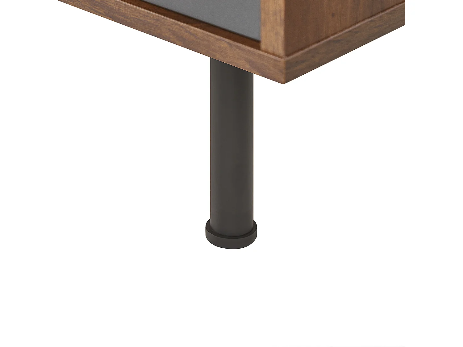 Meuble TV PALMER Marron foncé/gris