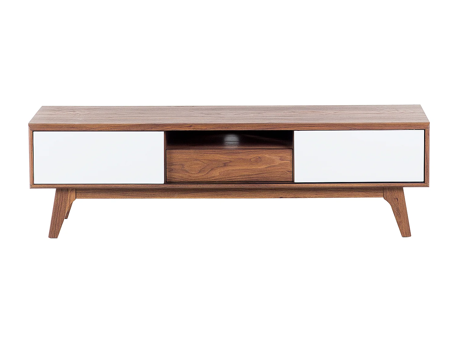 TV-meubel EERIE Bruin/wit