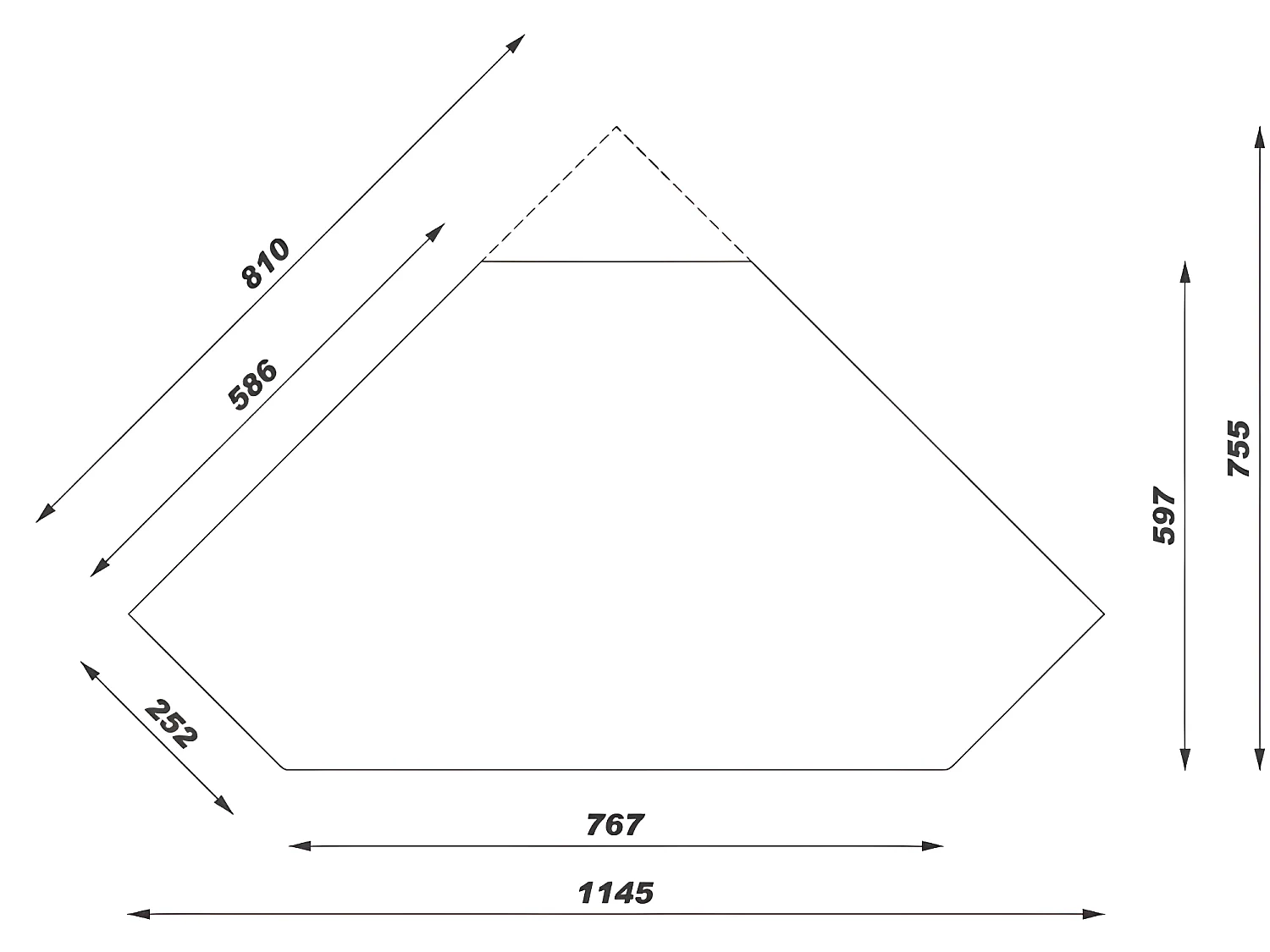 Meuble TV d'Angle Chêne 2 Portes