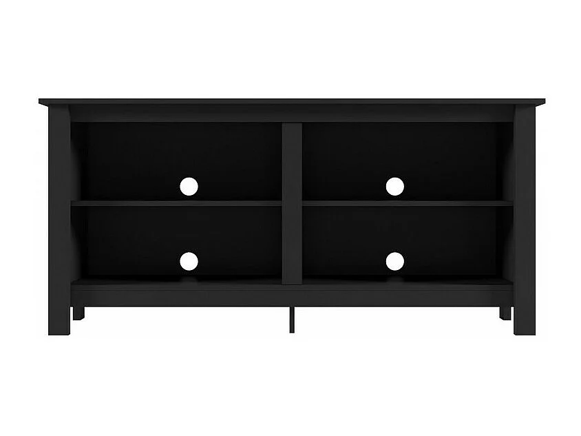 Meuble TV 65 Pouces Noir 4 Niches L 148 H 69.5 P 38.5 cm
