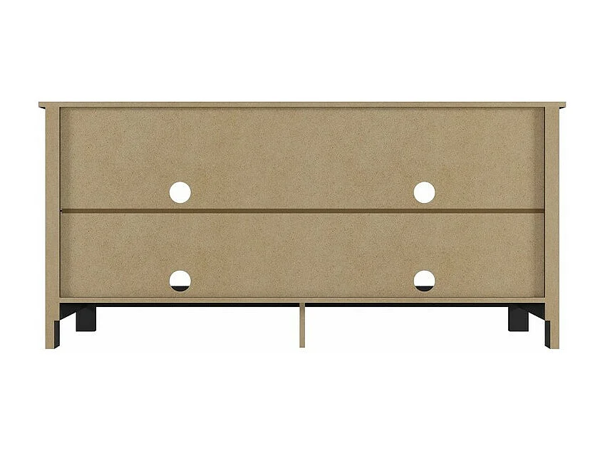 Meuble TV 65 Pouces Noir 4 Niches L 148 H 69.5 P 38.5 cm