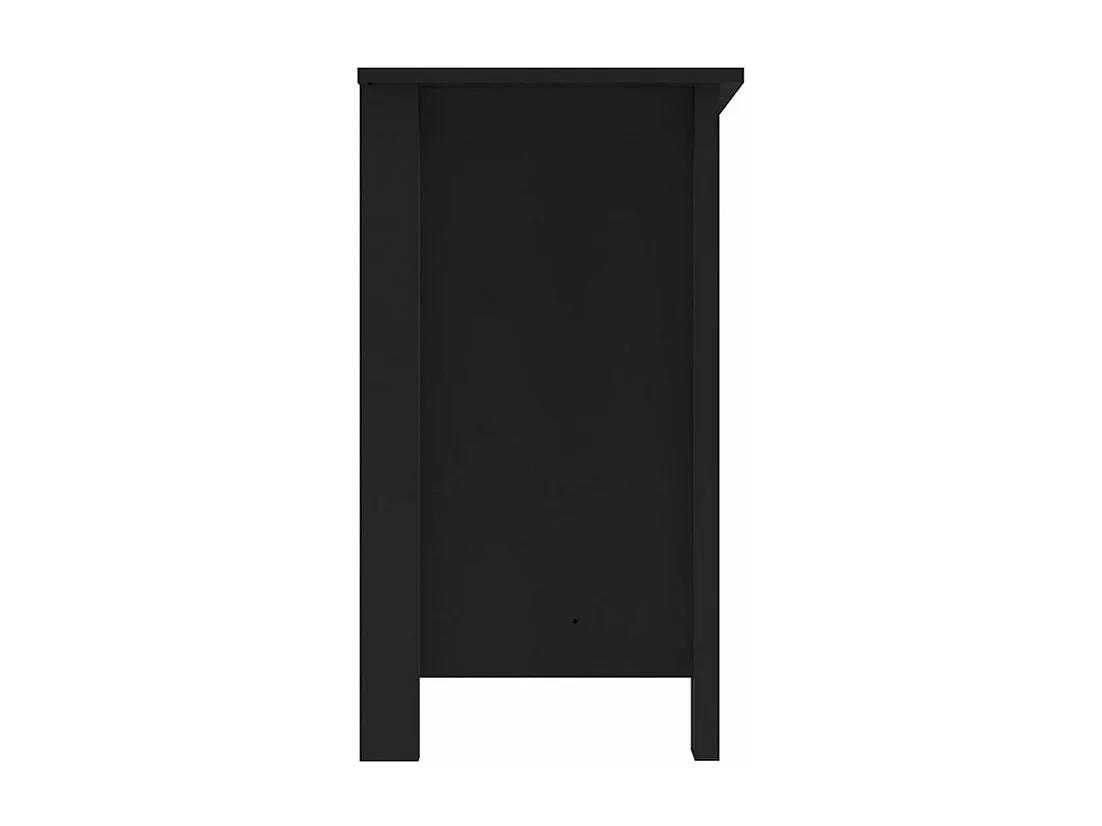 Meuble TV 65 Pouces Noir 4 Niches L 148 H 69.5 P 38.5 cm