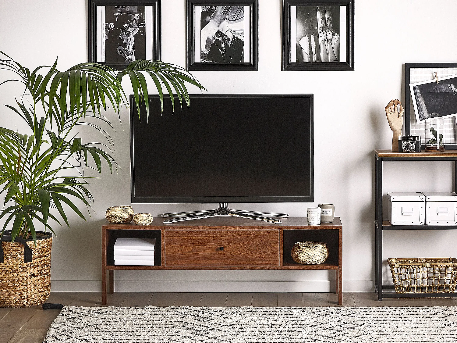 Mueble TV madera oscura CLINTON