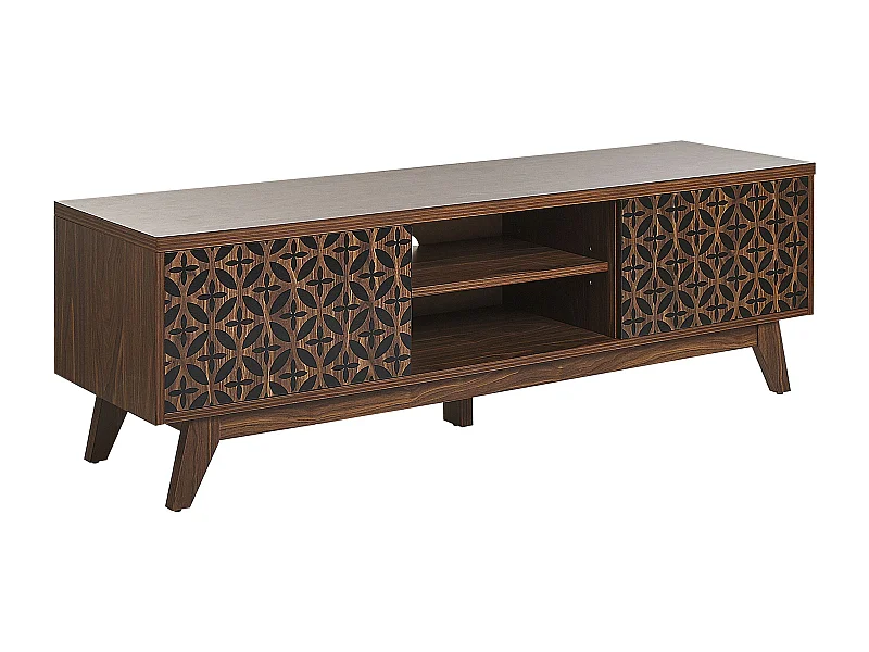 Meuble TV PRESCOT Marron foncé