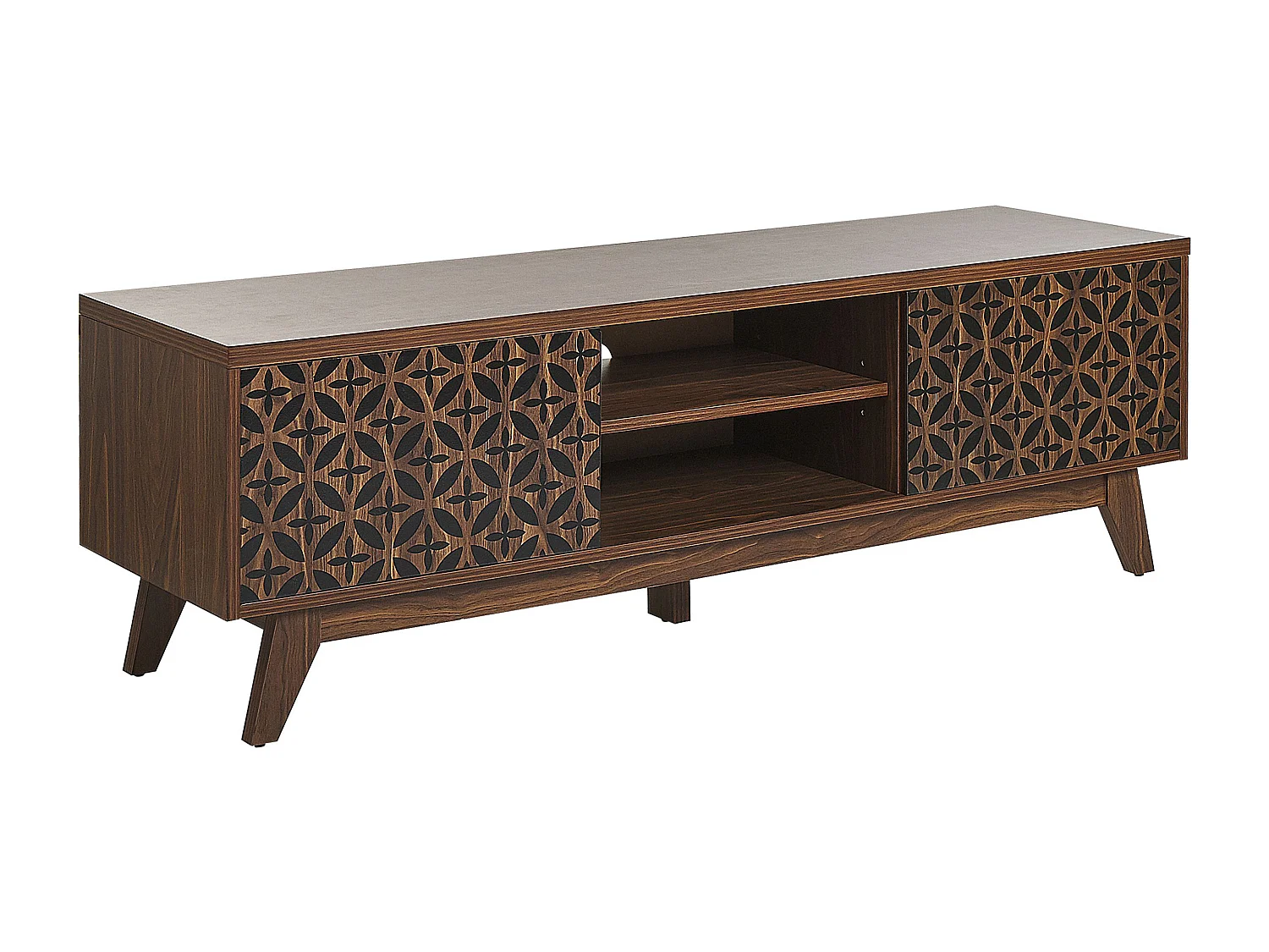 Meuble TV PRESCOT Marron foncé