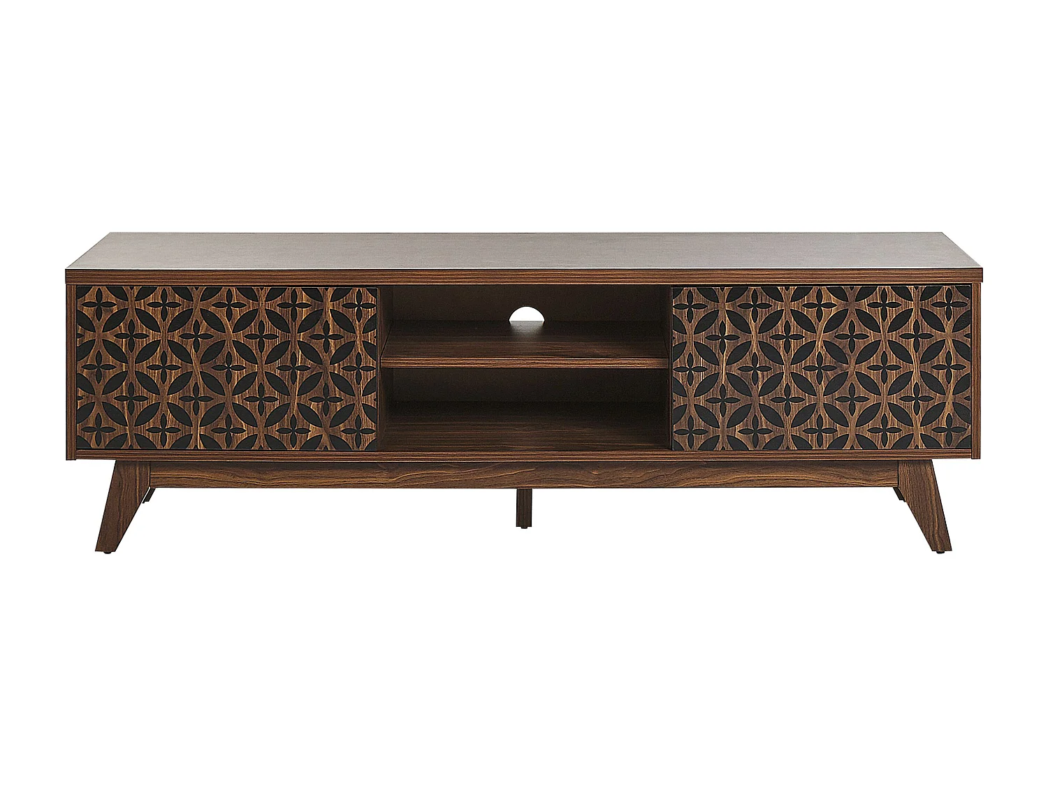 Meuble TV PRESCOT Marron foncé