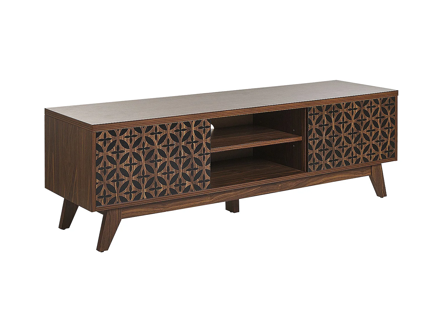 Meuble TV PRESCOT Marron foncé