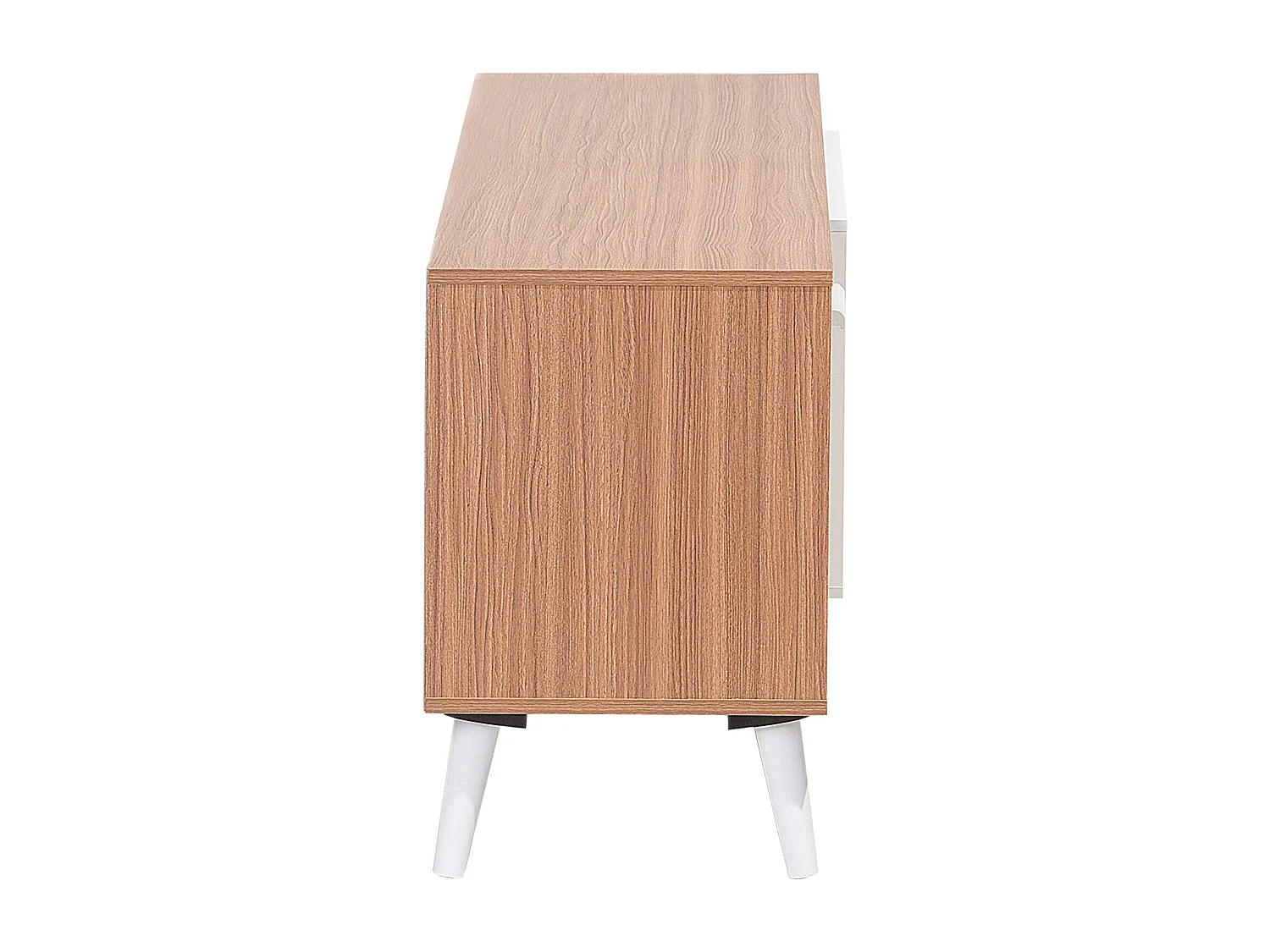 Meuble TV ALLOA Marron clair/blanc